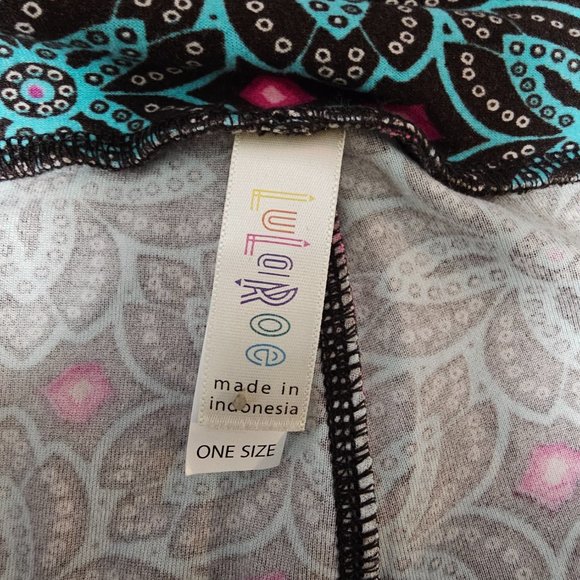 LuLaRoe One Size Multi Color Design women Leggings 142161 Floral Medallion - Picture 7 of 7